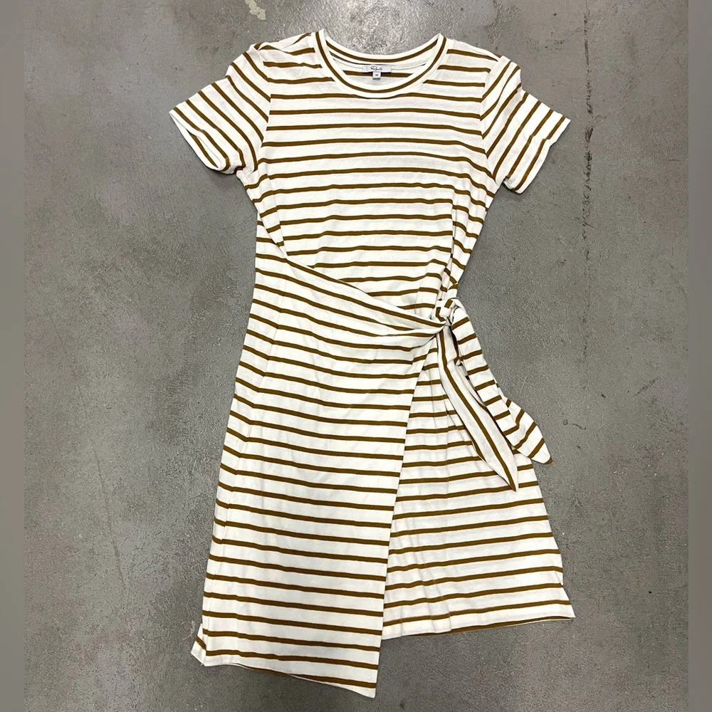 Women’s‎ Rails Edie Stripe Cotton Jersey Wrap T-Shirt Mini Dress sz XS casual - Picture 6 of 10